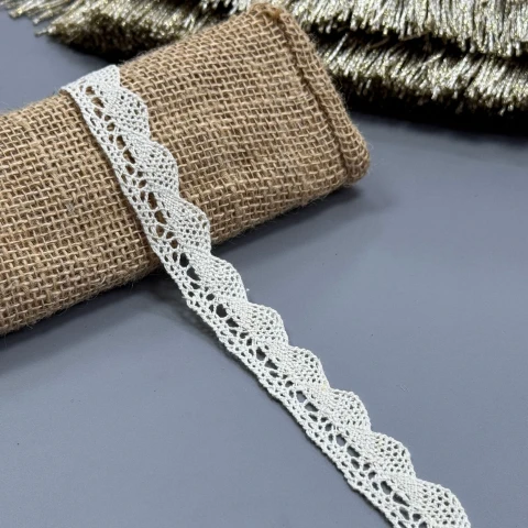 Мереживо макраме "Мереживо елегантності" 2см. (1 м.), бежевий