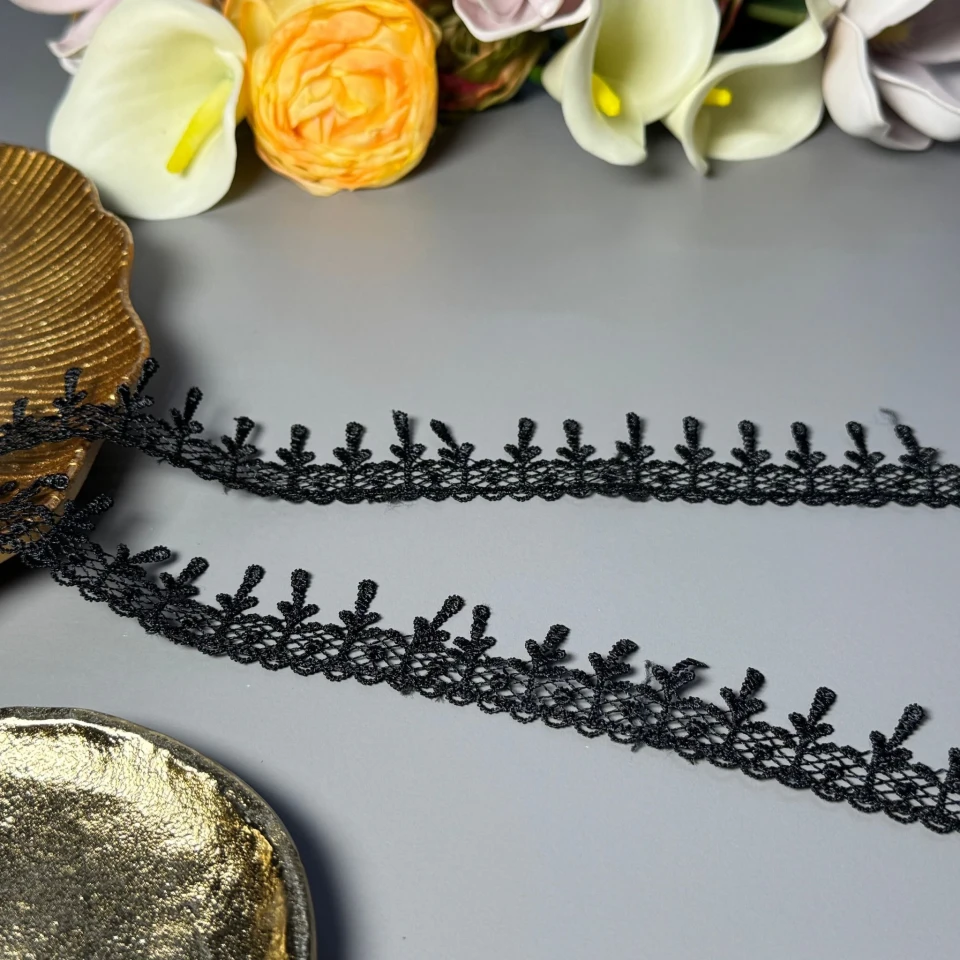 Кружево полиэстер ВВ"Модная волна" 3 см.(1 м.), чорний