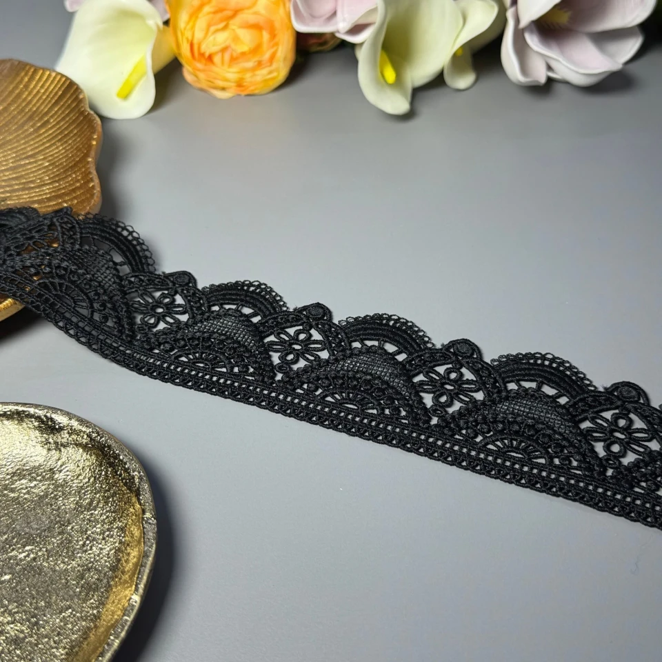Кружево полиэстер ВВ"Арт визия" 6 см.(1 м.), чорний