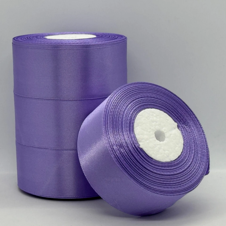 Атласна стрічка 4 см (33 м.), 21 бузковий