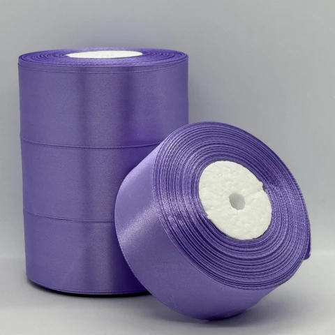 Атласна стрічка 4 см (33 м.), 21 бузковий