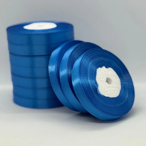 Атласная лента 1.2 см (33 м.), 121 світлий синій