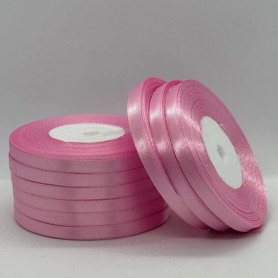 Атласная лента 0.6 см (33 м.), 94 рожева пудра