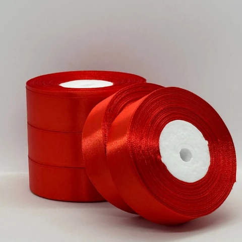 Атласная лента 2,5 см (33 м.), 162 гранатовий