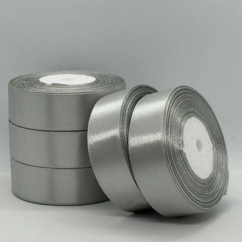 Атласна стрічка 2.5 см (33 м.), 179 сірий