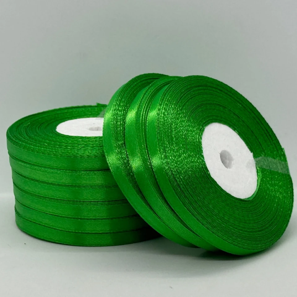 Атласная лента 0.6 см (33 м.), 19 зелений