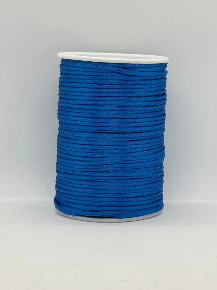 Шнур атласный корсетный 2.3 мм (100 ярдов/91,44 м.), 45 синій бірюза