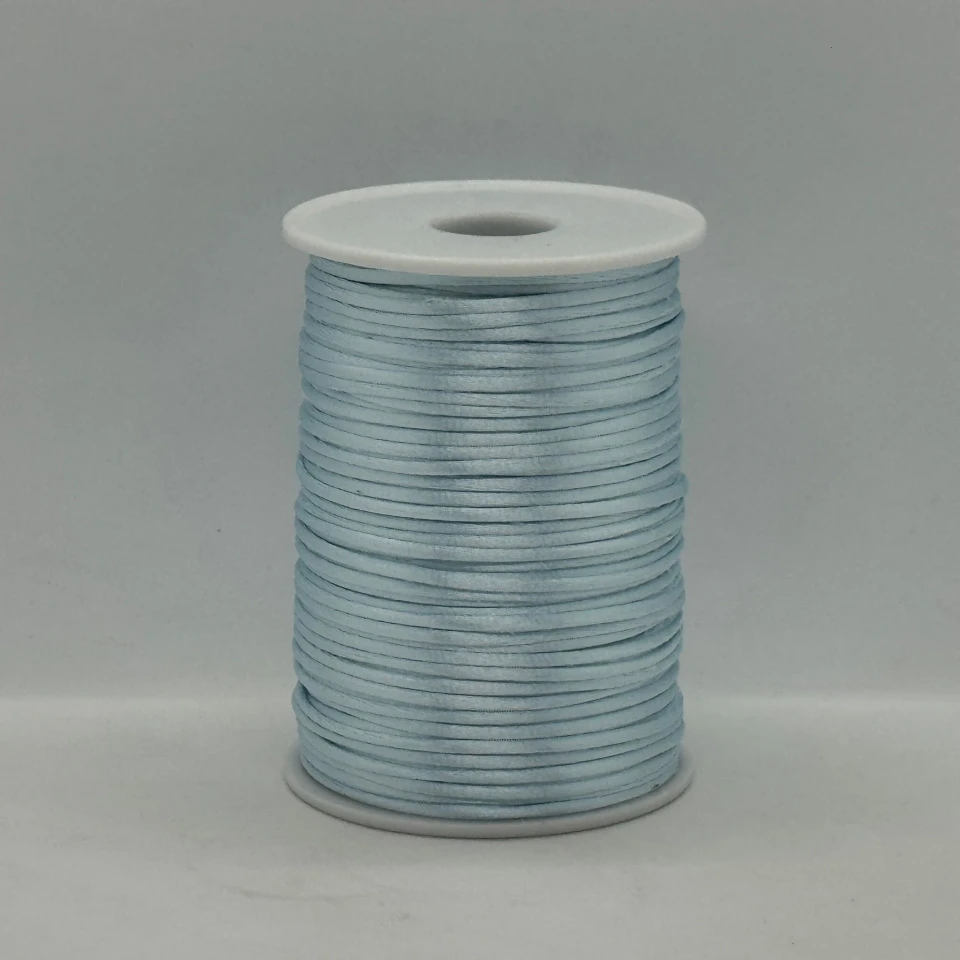 Шнур атласный корсетный 2.3 мм (100 ярдов/91,44 м.), 38 світлий синій