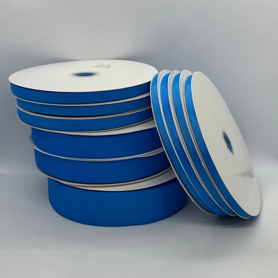 Стрічка репс 1 см (100 ярд/ 91 м.), 1047 синій лазурний