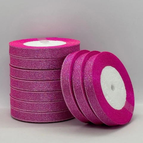 Тасьма парчева 1,2 см (25 ярдів/22,75 м.), 34 ліловий + срібло