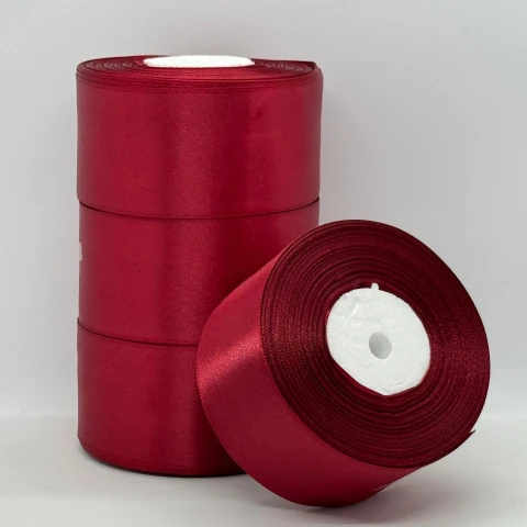 Атласная лента 5 см (33 м.), 48 карміновий