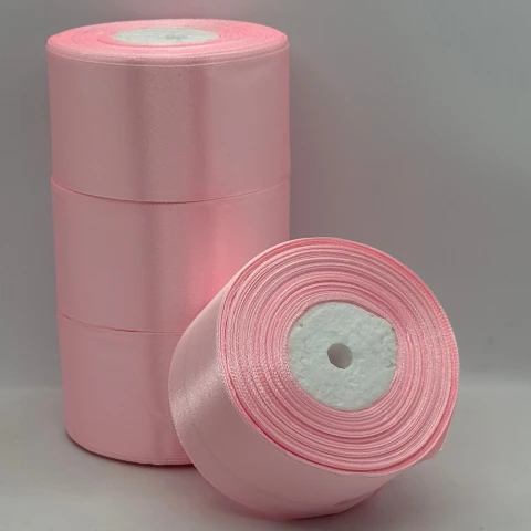 Атласна стрічка 5 см (33 м.), 43 рожевий фламінго