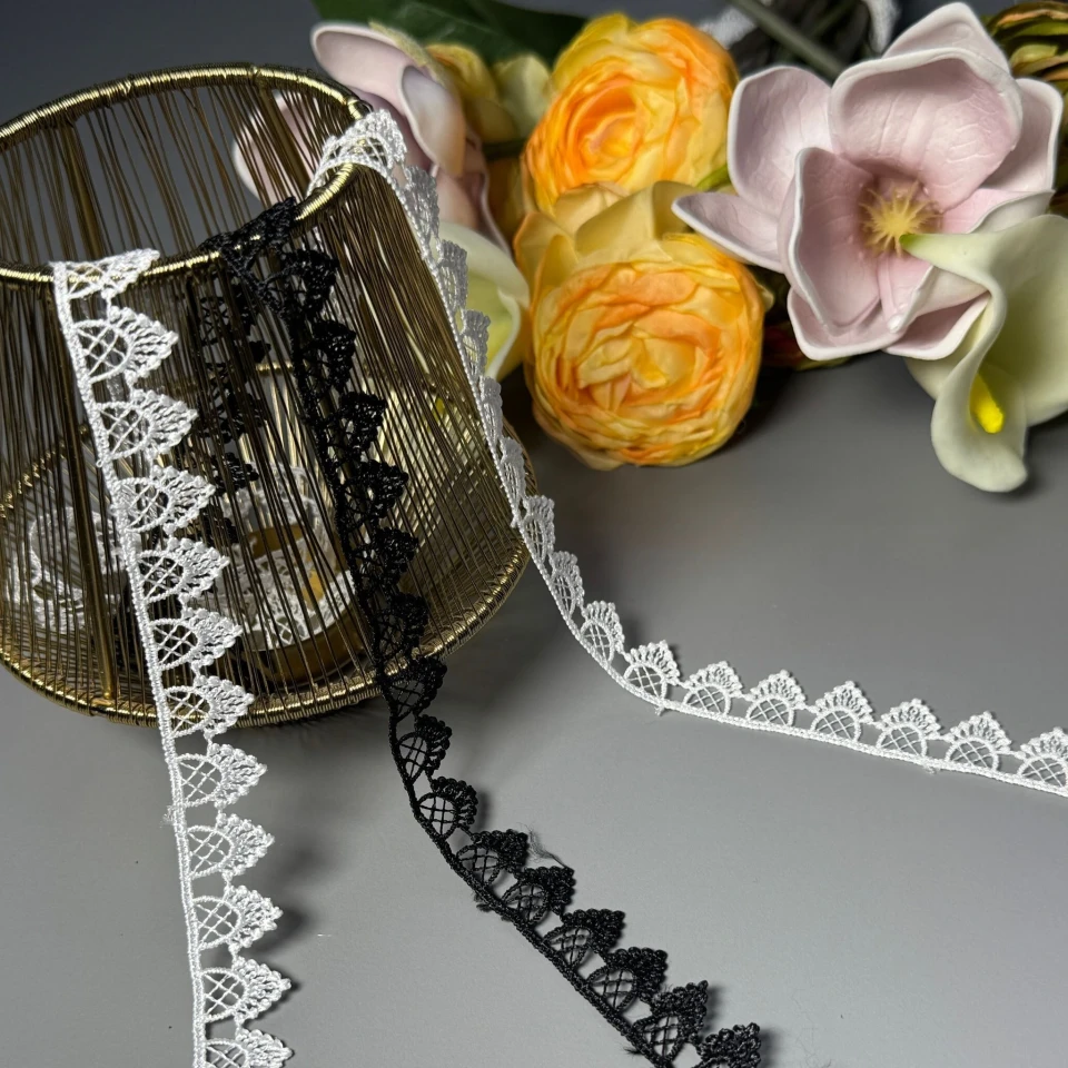 Кружево полиэстер ВВ "Элегантный штрих" 2 см. (1 м.), білий