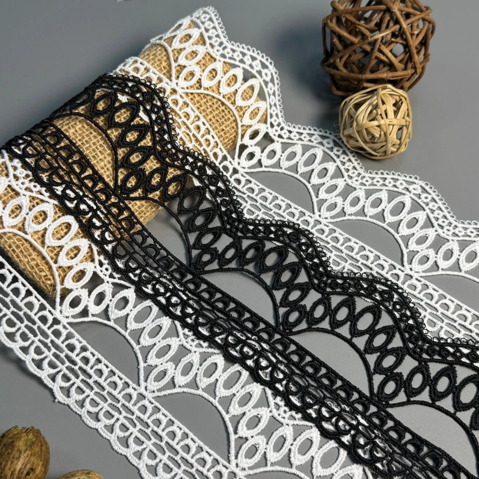 Кружево полиэстер "Розовая симфония" 8 см.(1 м.), молочний