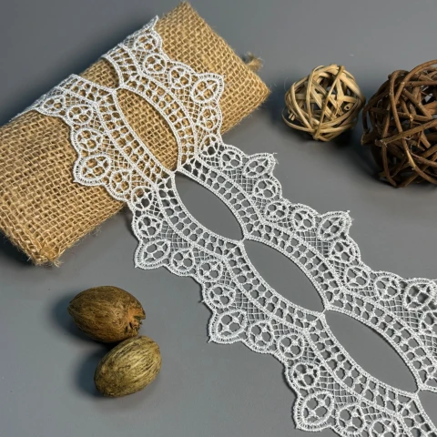 Кружево полиэстер "Кремовое настроение" 10 см.(1 м.), молочний