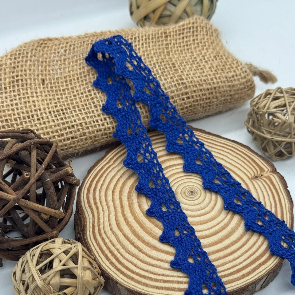 Кружево макраме "Нежная мелодия" 2 см. (1 м.), синій