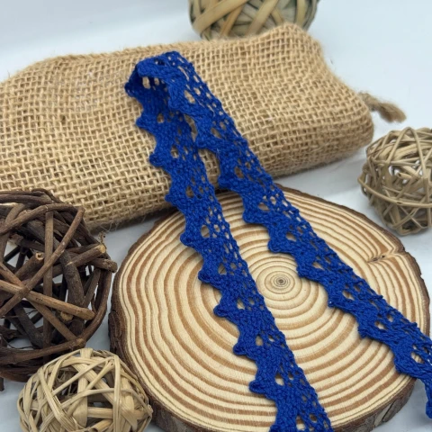 Кружево макраме "Нежная мелодия" 2 см. (1 м.), синій