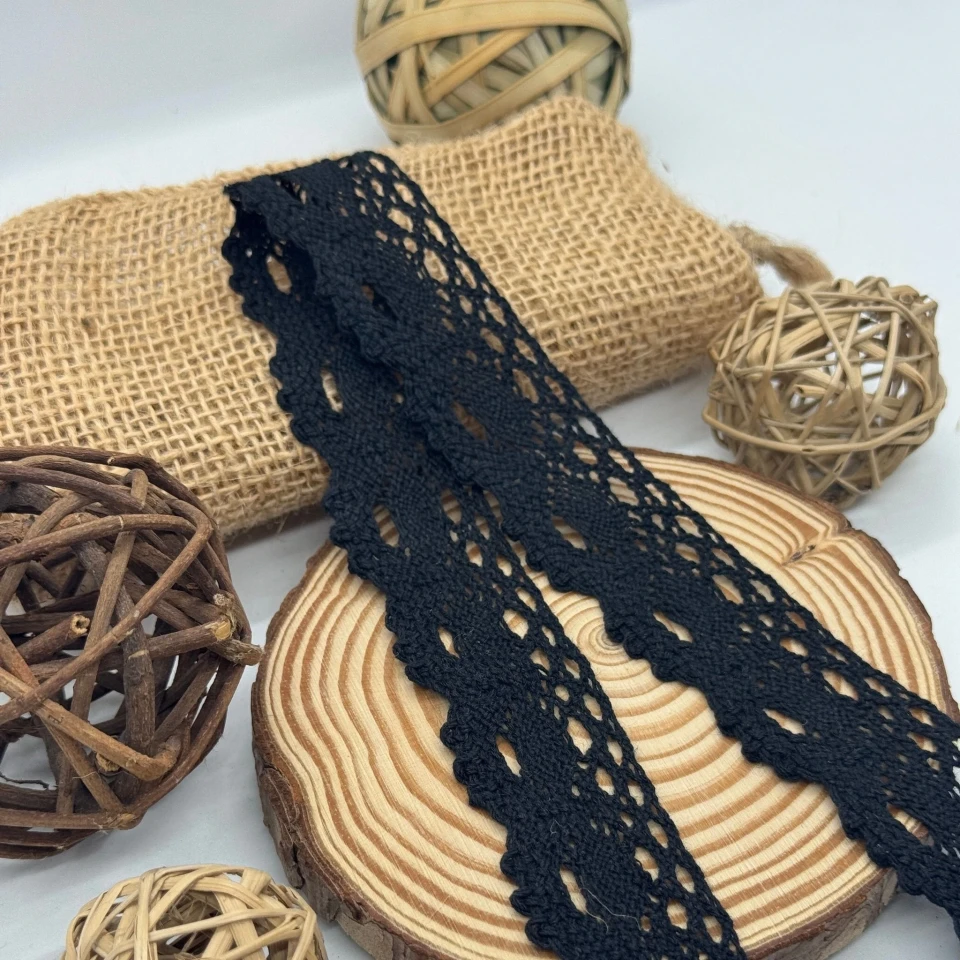 Кружево макраме "Сладкая дымка" 3 см. (1 м.), чорний
