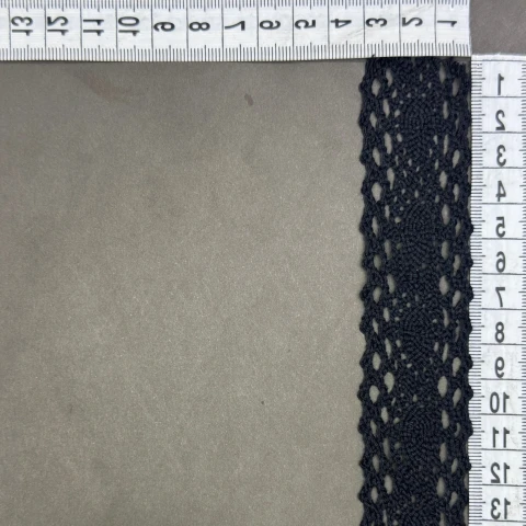 Кружево макраме "Молочный бриз" 3 см (1 м.), чорний