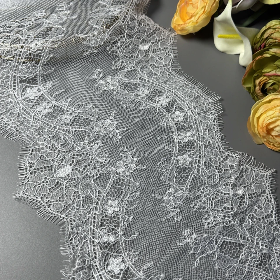 Французское кружево «Нежная Мелодия» 27 см. (купон 3 м.), теплий білий