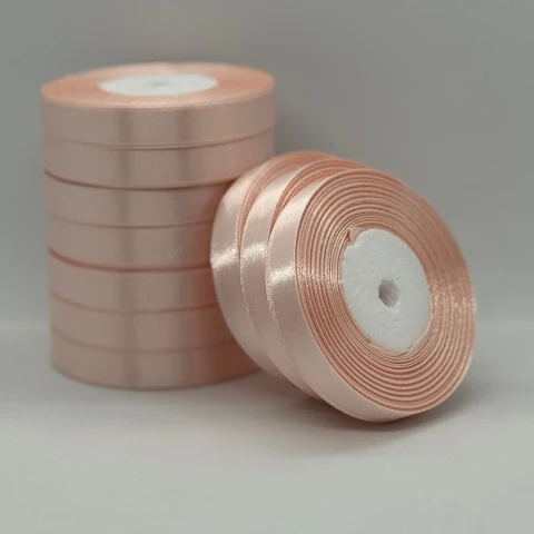 Атласная лента 1.2 см (33 м.), 06 ніжно-персиковий