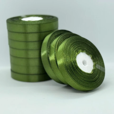 Атласная лента 1.2 см (33 м.), 113 блідо-оливковий