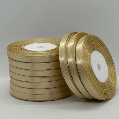 Атласная лента 0.6 см (33 м.), 123 теплий коричневий