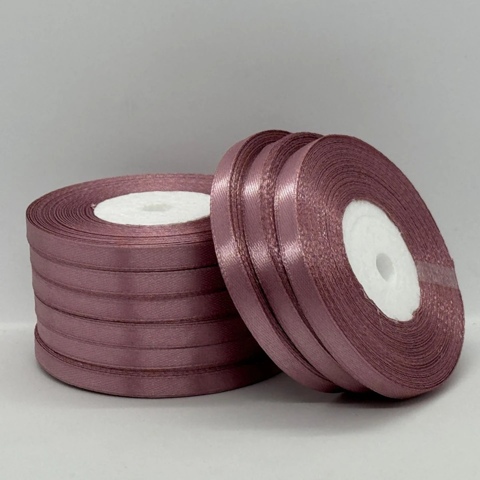 Атласная лента 0.6 см (33 м.), 91 пудровий