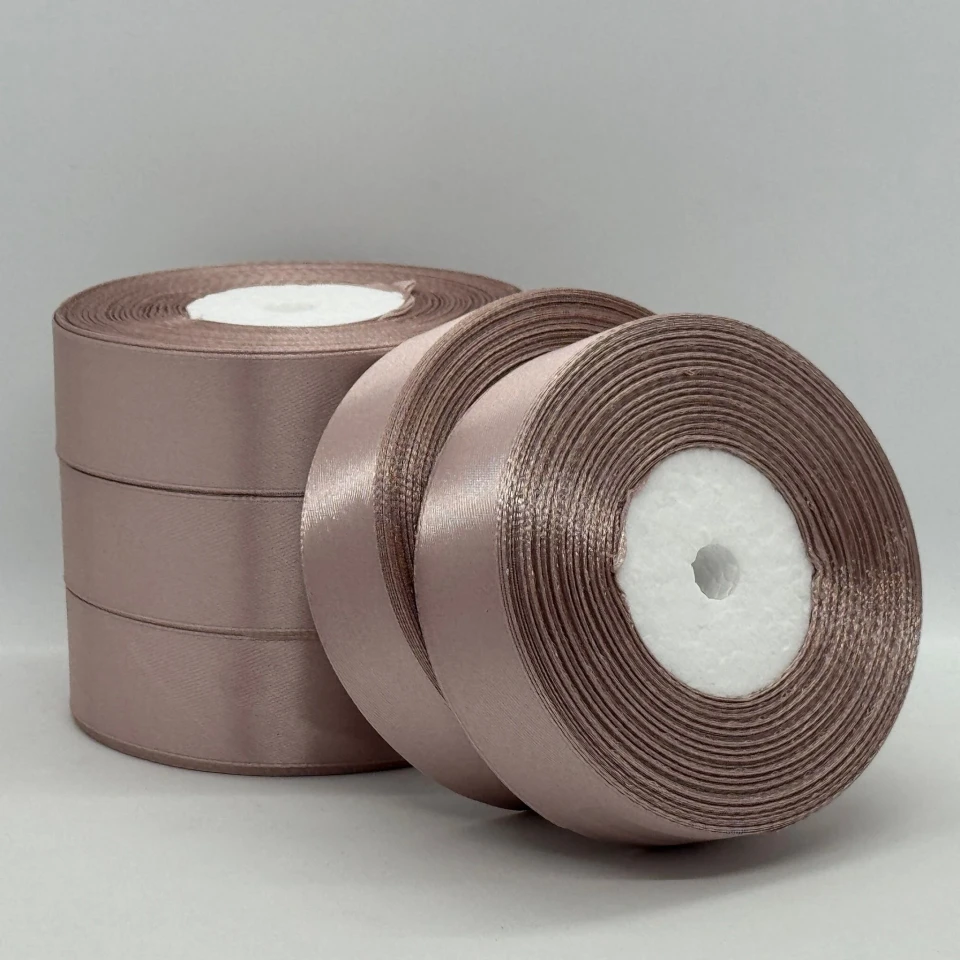 Атласная лента 2,5 см (33 м.), 92 кава з молоком