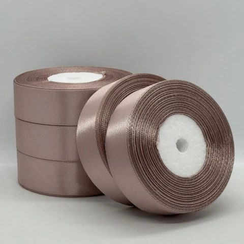 Атласная лента 2,5 см (33 м.), 92 кава з молоком