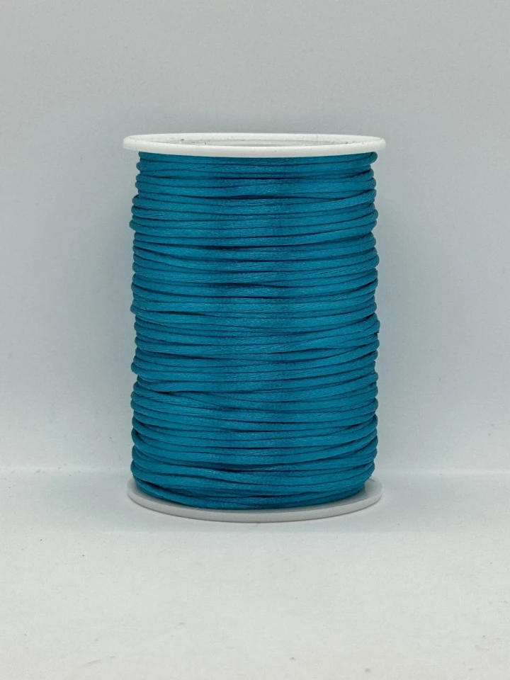 Шнур атласный корсетный 2.3 мм (100 ярдов/91,44 м.), 46 бірюза