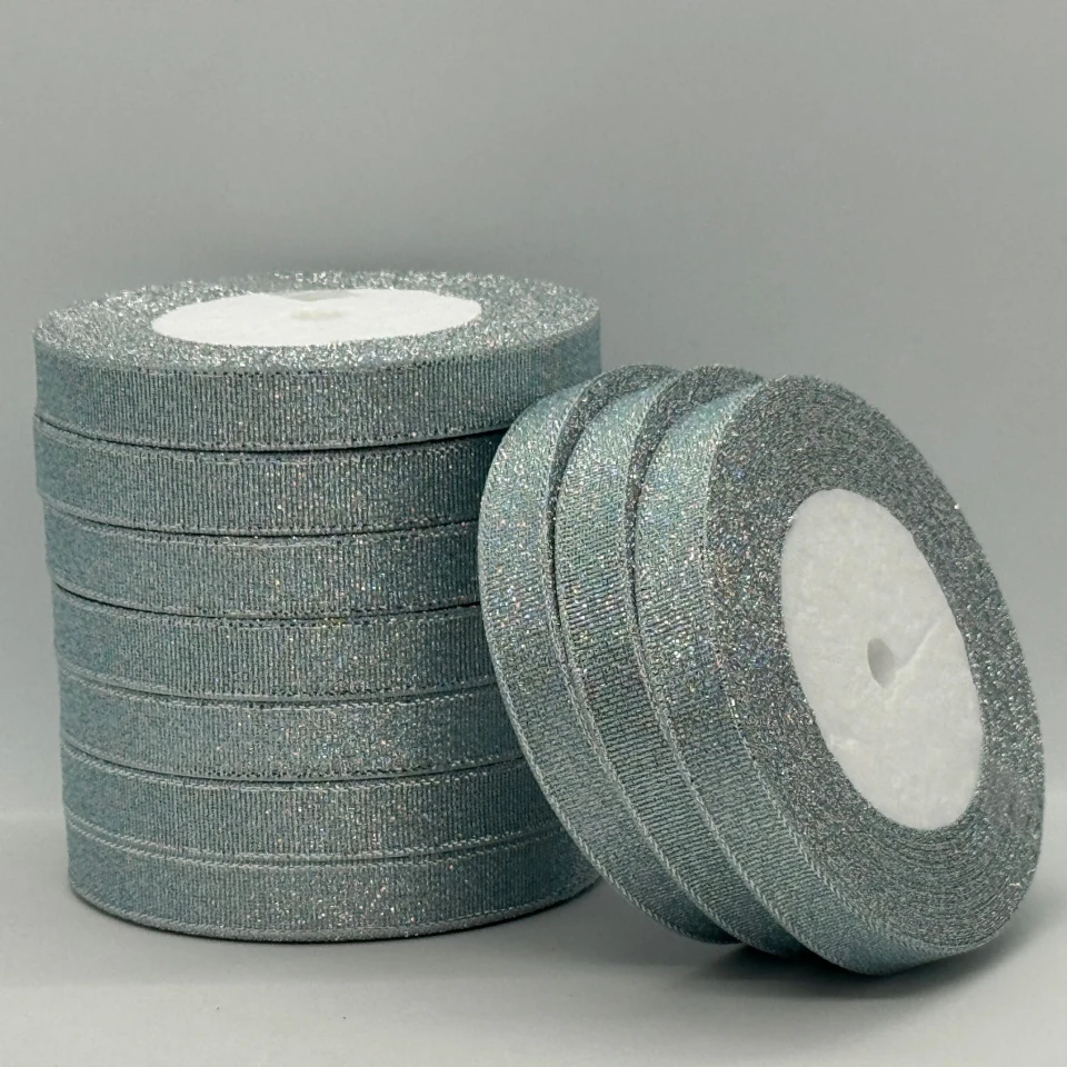 Лента парчовая 1,2 см (25 ярдов/22,75 м.), 68 світлий блакитний