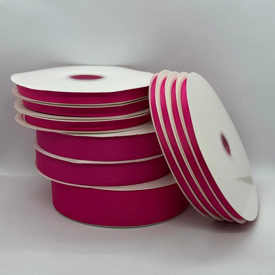 Лента репс 0.65 см (100 ярдов/91 м.), 1027 малиновий