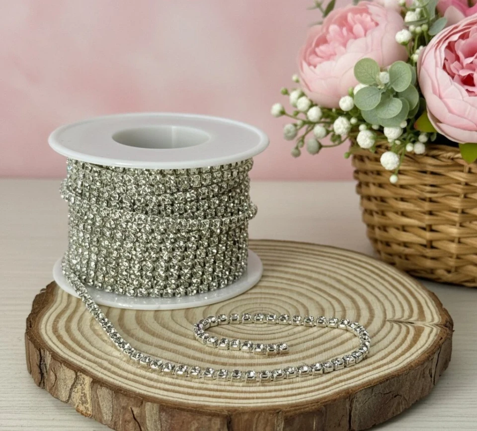 Цепі камні ss 10 2.8 мм (10 ярдів/9,14 м.), срібло