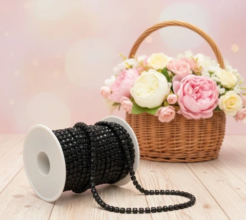 Цепі камні ss 16 4 мм (10 ярдів), чорний+чорний