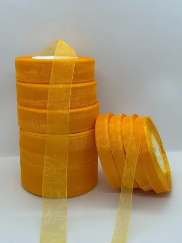 Стрічка органза 1,25 см (45 м.), 1016 жовтий
