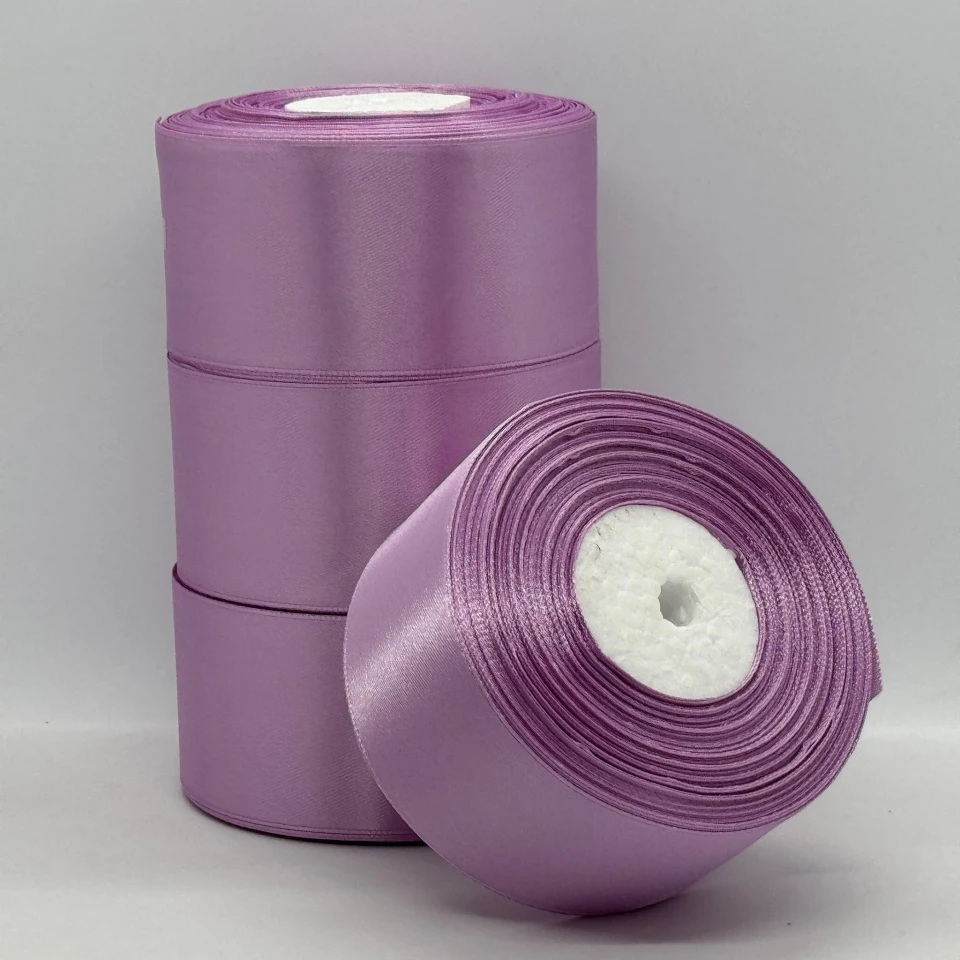 Атласная лента 5 см (33 м.), 69 бузково - рожевий