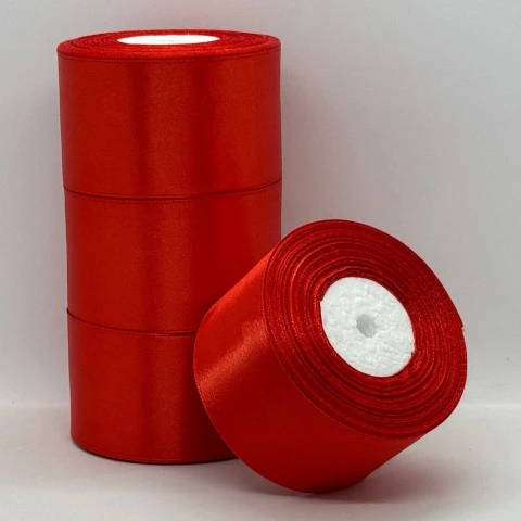 Атласная лента 5 см (33 м.), 162 гранатовий