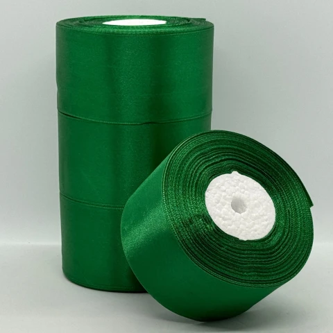 Атласна стрічка 5 см (33 м.), 127 зелений гай