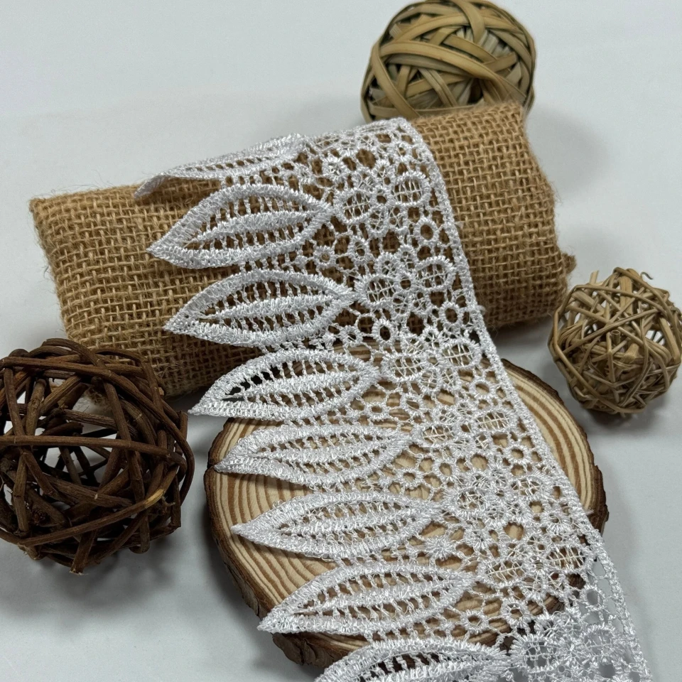 Кружево полиэстер "Тишина кружева"8,5см.(1 м.), білий