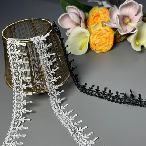 Кружево полиэстер ВВ"Модная волна" 3 см.(1 м.), білий