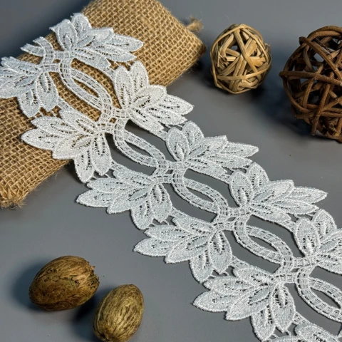 Кружево полиэстер "Шелковый путь" 9,5 см.(1 м.), молочний