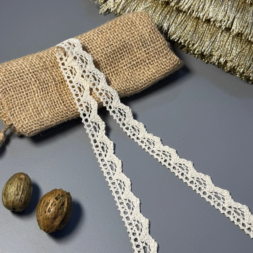 Мереживо макраме "Молочна хмаринка" 2 см.(1 м.), бежевий