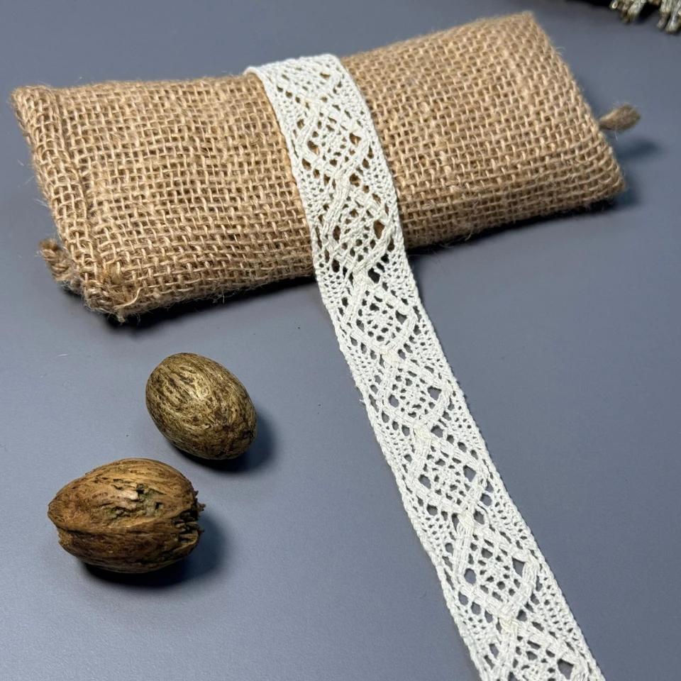 Кружево макраме Ромбик 3 см.(1 м.), бежевий