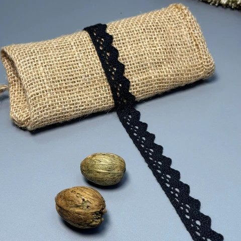 Кружево макраме "Лунная дорожка" 2 см.(1 м.), чорний