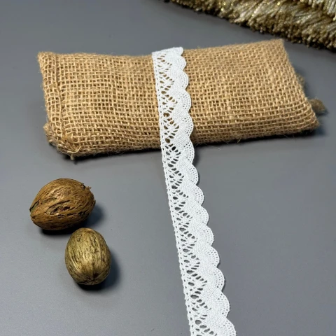 Кружевное макраме "Нежный шепот" 2 см. (1 м.), молочний