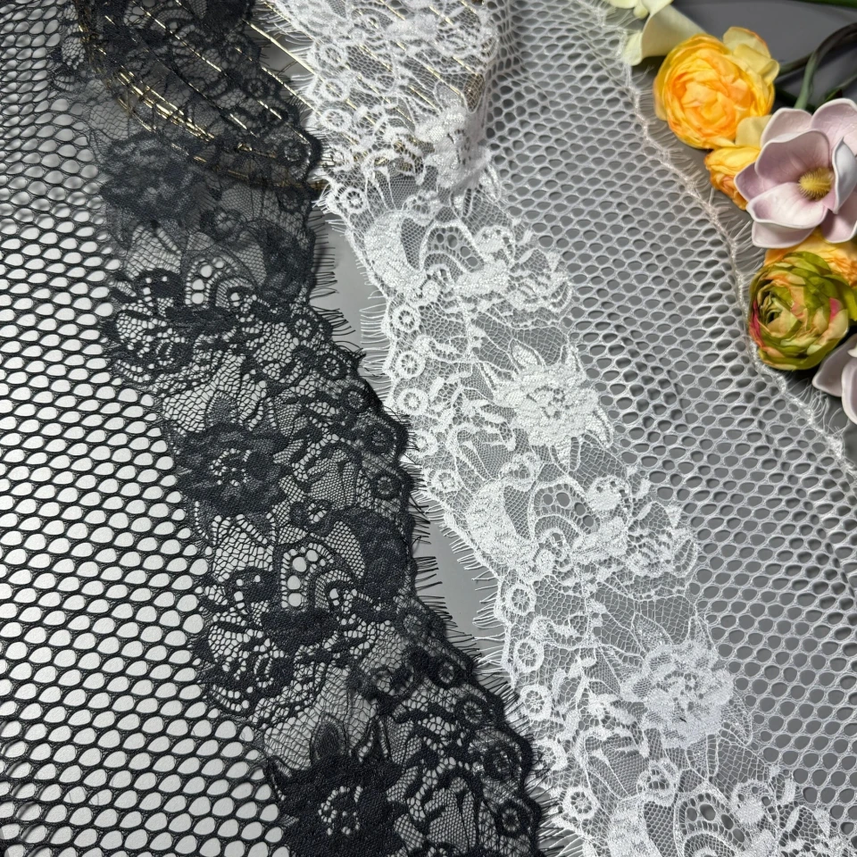 Кружево французское «Тайна Парижа» 27 см. (купон 3 м.), теплий білий