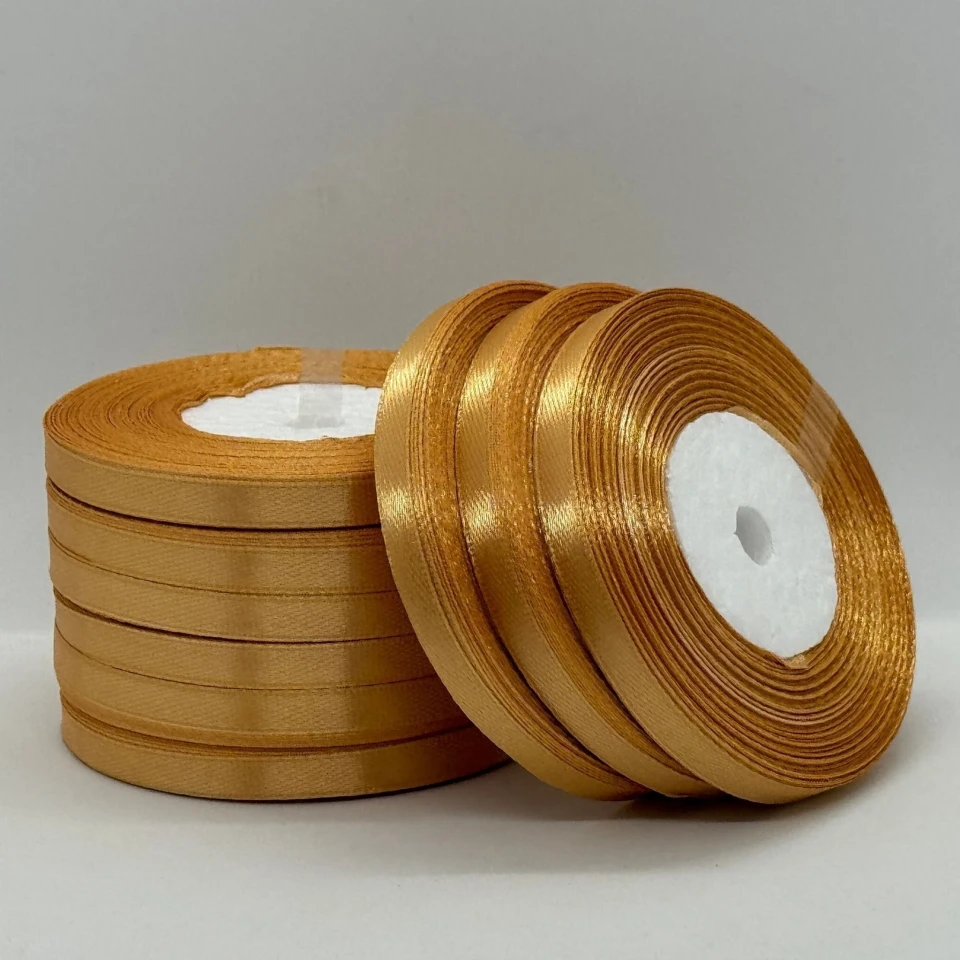 Атласная лента 0.6 см (33 м.), 114 світлий пісок