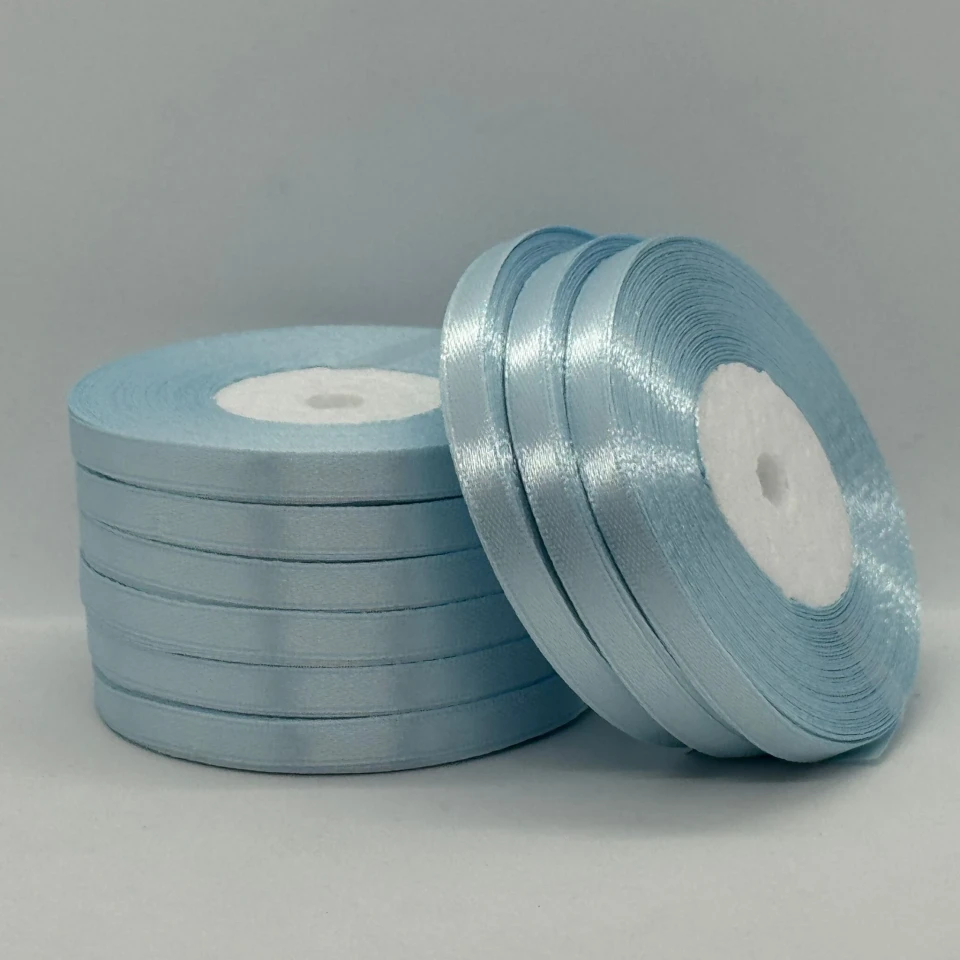 Атласная лента 0.6 см (33 м.), 145 світлий небесний