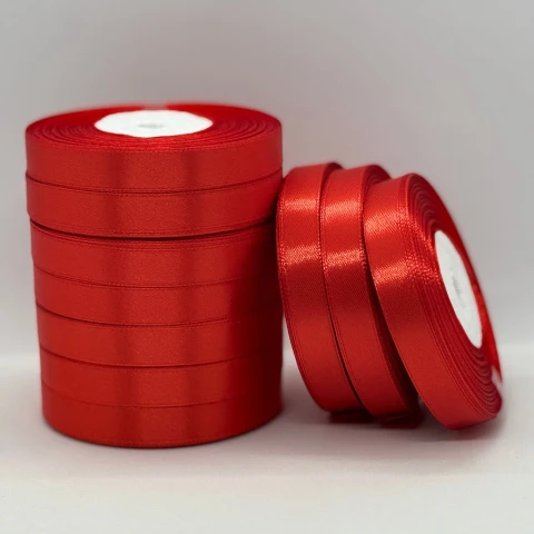 Атласная лента 1.2 см (33 м.), 162 гранатовий